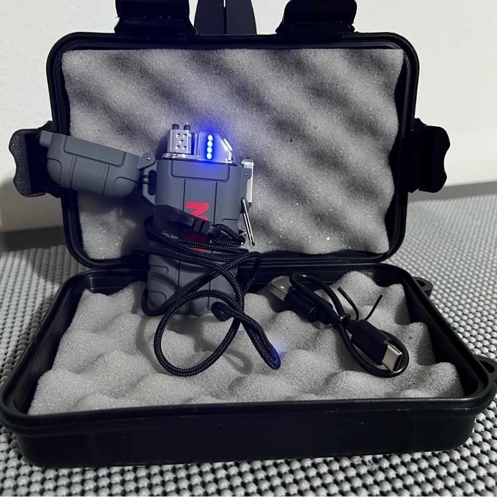 NRA Waterproof Electric Lighter W/ Charger & Case